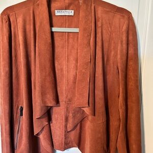 Short casual suede jacket size Large